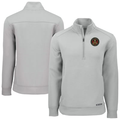  Atlanta United FC Cutter & Buck Roam Eco Recycled Quarter-Zip Pullover Top - Heather Gray